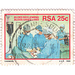South Africa 1986 Blood Donor Campaign 25c SG 596 stamps on sale