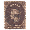 Ceylon 1861 Queen Victoria 6d Brown SG 67b stamps on sale