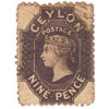 Ceylon 1861 Queen Victoria 9d Brown SG 69b stamps on sale