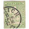 Switzerland 1854 40r Green Used SG 51 stamps on sale.