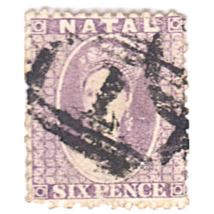 Natal 1863 6d Lilac Queen Victoria Used SG 23 stamps on sale