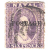 Natal 1875 6d Lilac Queen Victoria Used "POSTAGE" Overprint SG 83 stamps on sale