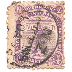 New Zealand 1891 Life Insurance 1/2d Purple Used SG L10 stamps on sale