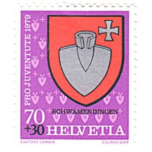 Switzerland 1979 Children's Fund Arms of Communes 70c + 30c Schwamendingen Mint SG J268 stamps on sale