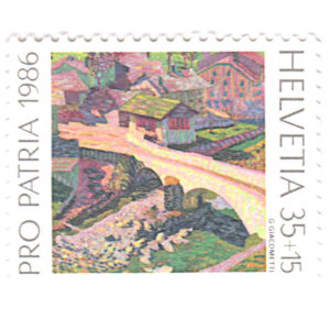 Switzerland 1986 Pro Patria Paintiings 35c + 15c Giacometti "Bridge in the Sun" Mint SG 1098 stamps on sale