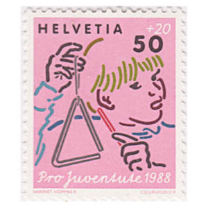 Switzerland 1988 Children's Fund Child Development 50c + 20c Playing Triangle Mint SG 3305 stamps on sale