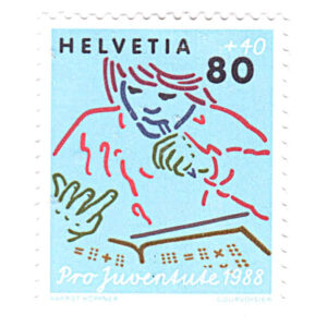 Switzerland 1988 Children's Fund Child Development 80c + 40c Learning Arithmetic Mint SG J306 stamps on sale