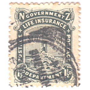 New Zealand 1913 Life Insurance 1 1/2d Black Used SG L26 stamps on sale