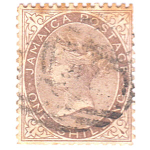 Jamaica 1870-83 Queen Victoria Definitives 4s Brown Used SG 13 stamps on sale